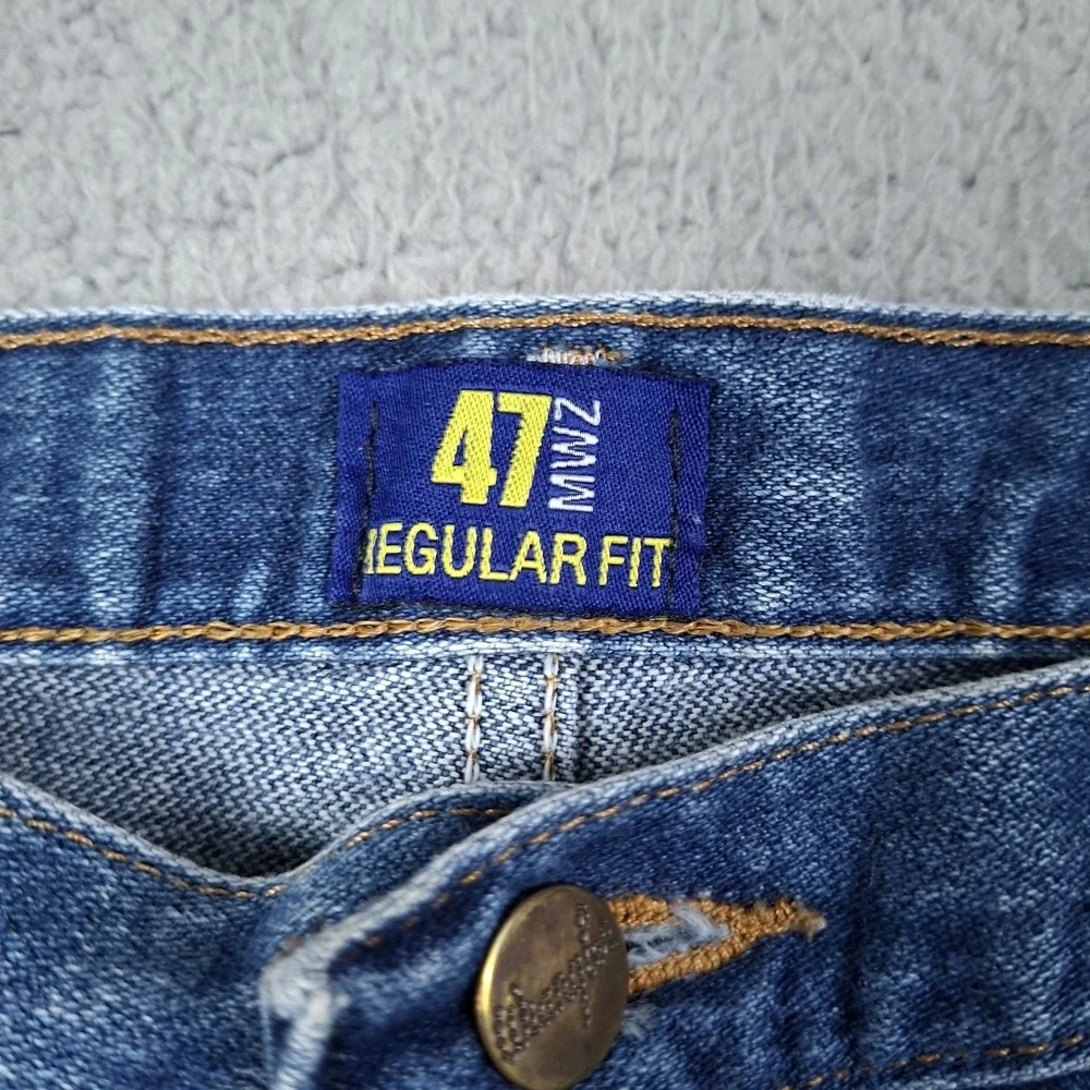 Wrangler 47MWZ Premium Performance Jeans Men 36x34 Blue Regular Fit Cowboy Denim